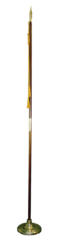 Annin Complete Mounting Set for 3 ft X 5 ft State Flags, Includes Base, Pole, Cord, and Spear, Item Number 027602