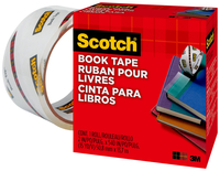 Scotch 845 Book Tape, 2 Inches x 15 Yards, 3 Inch Core, Crystal Clear 040575