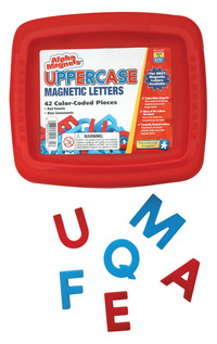 Educational Insights Uppercase Alphamagnets, Red and Blue, 42 Pieces, Item Number 070617