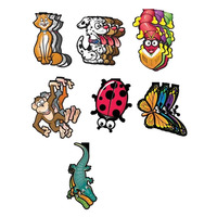 Fun-N-Nuf Fun Assortment Clip-Over-The-Page Bookmark, Plastic, Item Number 079234