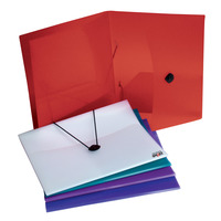 School Smart 4-Pocket Poly Folder, Assorted Colors 081931