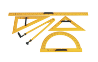 School Smart Drafting Tools Kit, Yellow, Set of 5 084469