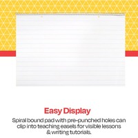 School Smart Chart Table Pad, 24 x 32 Inches, 1 Inch Grids, 25 Sheets, White