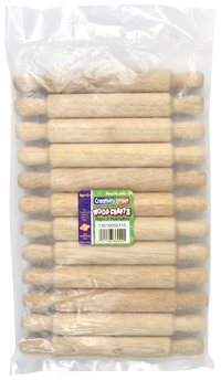Creativity Street Junior Rolling Pin Set, 7 Inches, Wood, Set of 12 Item Number 085816