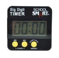 School Smart Big Digit Timer, Large LCD, Black, Item Number 086452