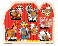Melissa & Doug Farm Jumbo Knob Puzzle, 8 Pieces Item Number 086481