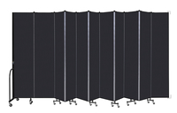 Screenflex WALLmount Room Divider, 11 Panels, 20 Feet 2 Inches x 8 Feet, Black 1135341