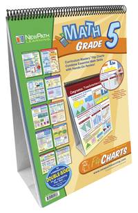NewPath Learning Curriculum Mastery Math Double Sided Laminated Flip Chart, 12 L x 18 W in, Grade 5, Item Number 1302663