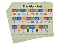 Childcraft Student Sized English Alphabet Charts, 11 x 9 Inches, Set of 25, Item Number 1319170