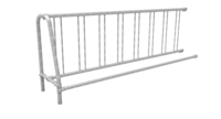 Ultra Site Add-On Portable Single-Sided Traditional Bicycle Rack, 8 ft L, Steel, Galvanized, Item Number 1364678