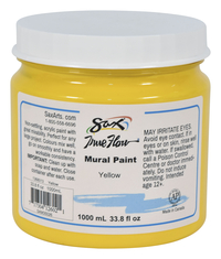 Sax True Flow Acrylic Mural Paint, 33.8 Ounce Plastic Container, Yellow, Item Number 1368013