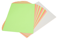 School Smart Poster Board, 11 x 14 Inches, White/Assorted Neon Colors, Pack of 50 1371700