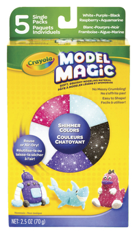 Crayola Model Magic Non-Toxic Dough Shimmer Set, 2.5 oz, Assorted Color, Set of 5, Item Number 1400729