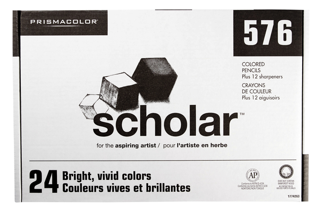 Prismacolor Scholar Colored Pencil Set, 12-Colors, Designed for Artists,  High Quality Pencils