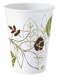 Dixie Foods Pathway Design Hot Cup, 12 oz, Poly-Lined/Paper, White, Pack of 25, Item Number 1406901