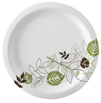 Dixie Foods Pathways Design Heavyweight Paper Plates, 10-1/2 Inches, Pack of 125, Item Number 1406911
