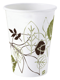 Dixie Foods Pathway Design Hot Cup, 8 oz, Poly-Lined/Paper, White, Pack of 500, Item Number 1409414
