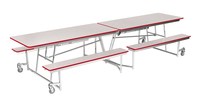 Classroom Select Mobile Table with Benches, Rectangle Item Number 4001243