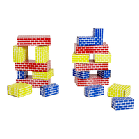 Childcraft Corrugated Building Blocks, Various Sizes, Primary Colors, Set of 84, Item Number 1435232