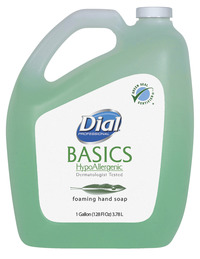 Dial Corp. Hypoallergenic Foaming Hand Soap, 1 gal, Honeysuckle, Green, Aloe Vera, Item Number 1446018