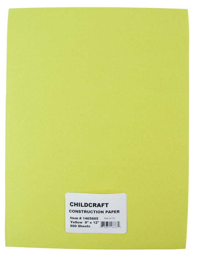 Childcraft 1465885 Light Weight Construction Paper, 9 x 12, Yellow (Pack of 500)
