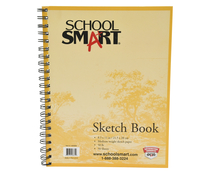 School Smart Wirebound Sketch Book, 8-1/2 x 11 Inches, 50 lb, 50 Sheets 1465889
