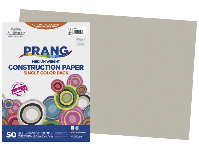 SunWorks Construction Paper, Gray