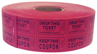 Premier Southern Ticket Double Roll Ticket, 2 x 2 inches, Red, Pack of 2000, Item Number 1514760