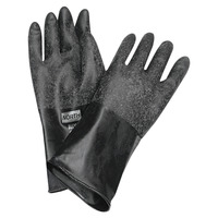 Northern Safety Unsupported Butyl Chemical Protection Gloves, 14 in, Size 8, 17 mil, 1 pair, Black, Item Number 1540836