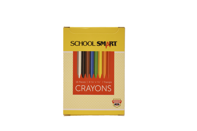 School Smart Triangular Crayons Set of 16