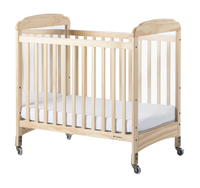 Foundations Serenity Fixed Side Mirrored Headboard Crib, 39-1/4 x 26-1/4 x 40 Inches, Natural, Item Number 1595264