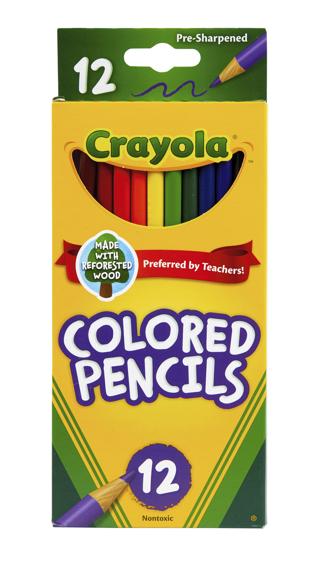 Prang Sharpened Watercolor Pencils - Red, Orange, Yellow, Green