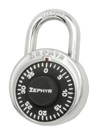 ZEPHYR LOCK - PADLOCK - ANTI-SHIM COMBINATION PADLOCK - PACK OF 10, Item Number 1605659