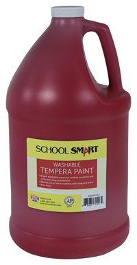 School Smart Washable Tempera Paint, Red, 1 Gallon Bottle Item Number 2002760