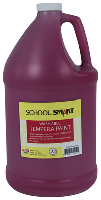School Smart Washable Tempera Paint, Magenta, 1 Gallon Bottle Item Number 2002765