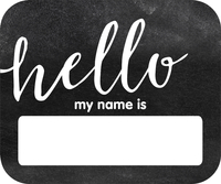 Schoolgirl Style Industrial Chic Hello Name Tags, 3-1/2 x 2 Inches, Set of 40, Item Number 2002832