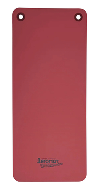 Aeromat Elite Workout Mat With Eyelet, 20 x 48 Inches, 1/2 Inch Thick, Red, Phthalate Free Item Number 2040648