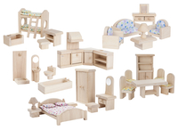 Childcraft Dollhouse Furniture Set, 6 Rooms, 33 Pieces 2051249