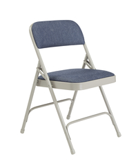 National Public Seating 2200 Premium Upholstered Folding Chair, Imperial Blue, Set of 4, Item Number 2051318