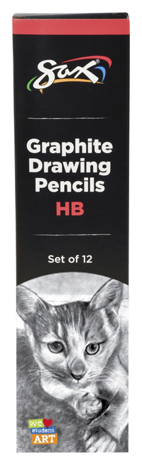 Sax Graphite Drawing Pencil, HB Hardness, Pack of 12 2090707
