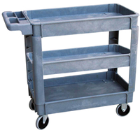 Classroom Select 3-Shelves Utility Cart, 17 W X 31 D X 33 H in, 500 lb, High Density Thermoplastic, 4 Wheel, Item Number 2091193