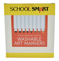 School Smart Multicultural Markers, Conical Tip, Assorted Multicultural, Item Number 2091260
