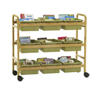 Copernicus Bamboo Book Browser Cart with Sage Tubs, Item Number 2091726