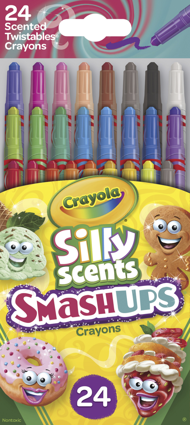 Crayola Silly Scent Twistable Crayons, Assorted Smash Up Colors, Set of 24