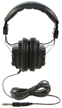 Califone 3068AV Switchable Stereo/Mono Over-Ear Headphones, 3.5mm Adapter Plug, Black, Each, Item Number 2103819