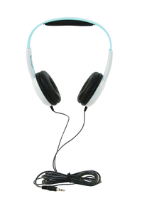 Califone KH-12 WH Pre-K On-Ear Headphones, 3.5mm, Light Blue/White 2104608