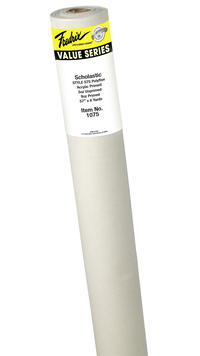 Fredrix Creative Series Primed Polyflax/Cotton Canvas Roll, Scholastic 575 Style, 57 Inches x 6 Yards, Item Number 2105200