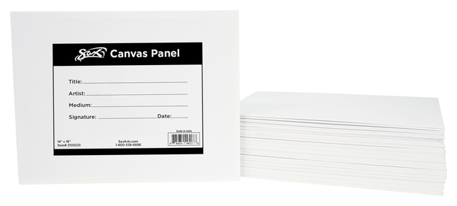 Sax Genuine Canvas Panel Classroom Pack, 14 x 18 Inches, White, Pack of 36