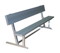 National Recreational Systems Aluminum Portable Bench with Backrest, Square Tube and Angle Understructure, 6 Feet, Item Number 2107422