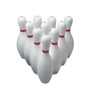 Poly Bowling Pins, Weighted, White, Set of 10 2120331